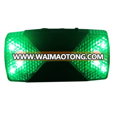 Rechargeable warning traffic police flashing shoulder green white amber red blue led lights JD01